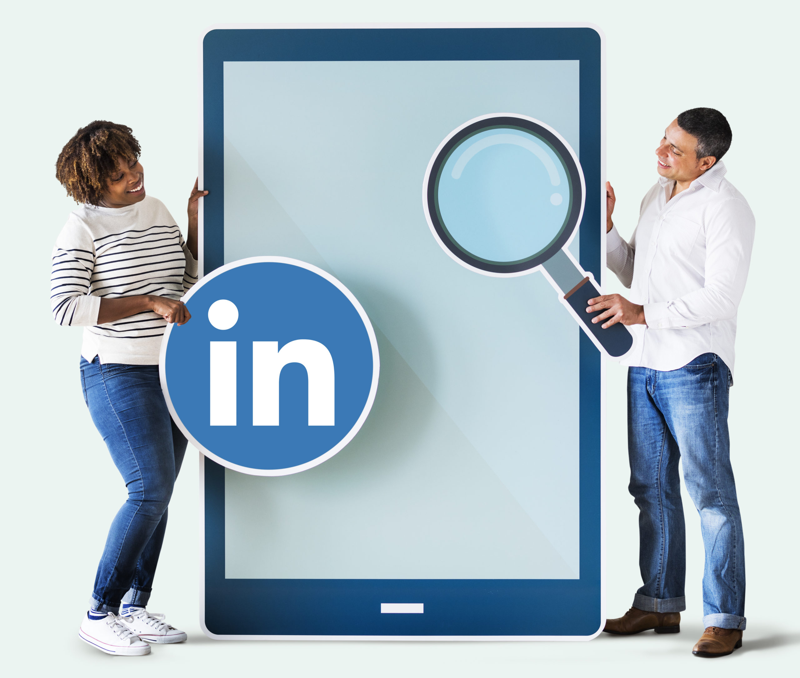 Capria Ventures - people holding linkedin icon tablet scaled 1