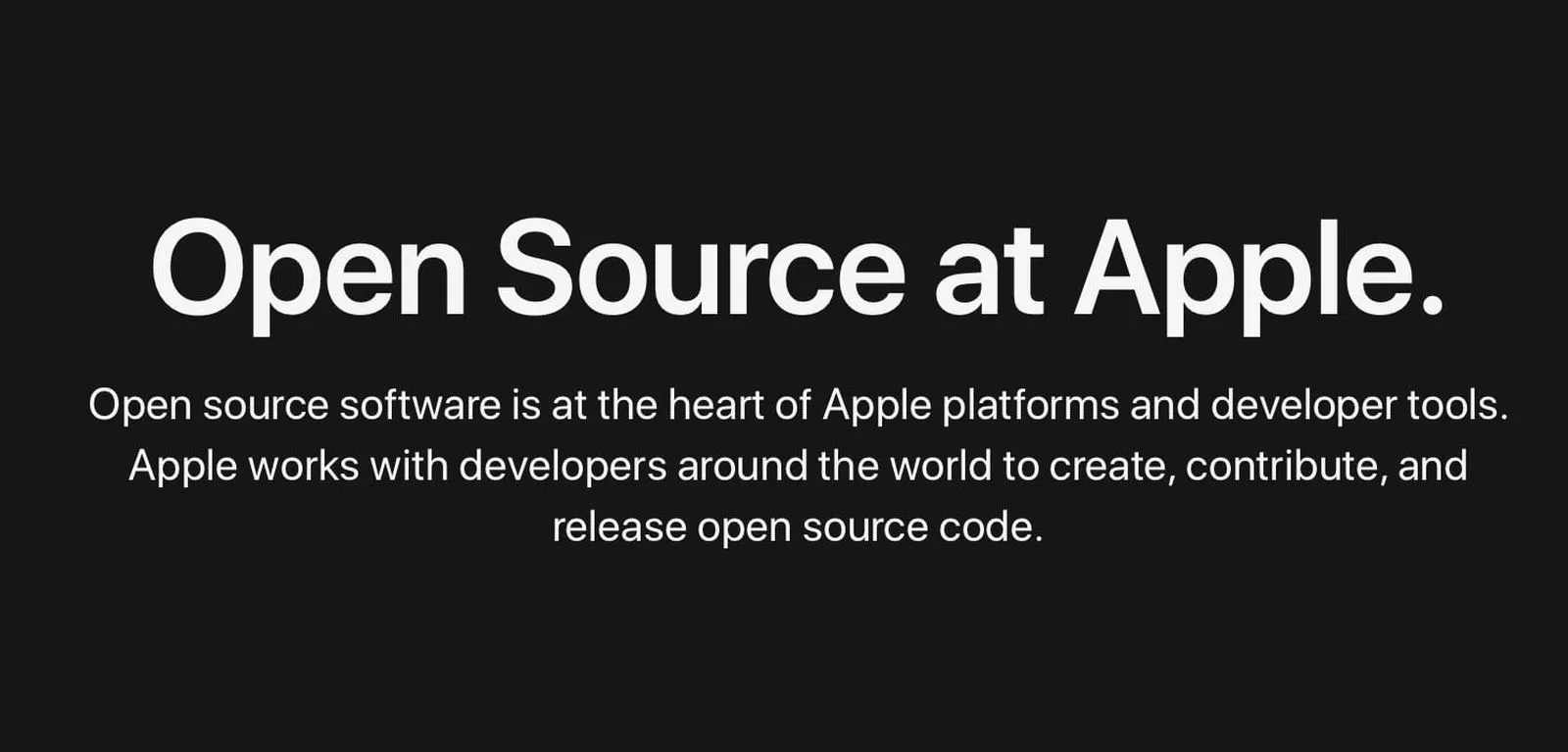 apple open source