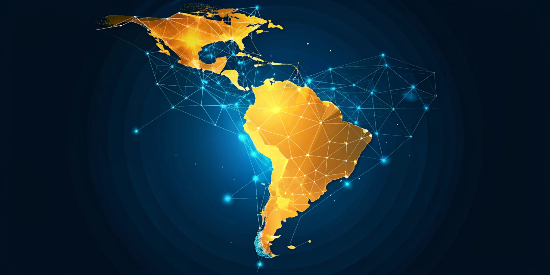 Capria Ventures - abstract digital map south america concept global network connectivity world