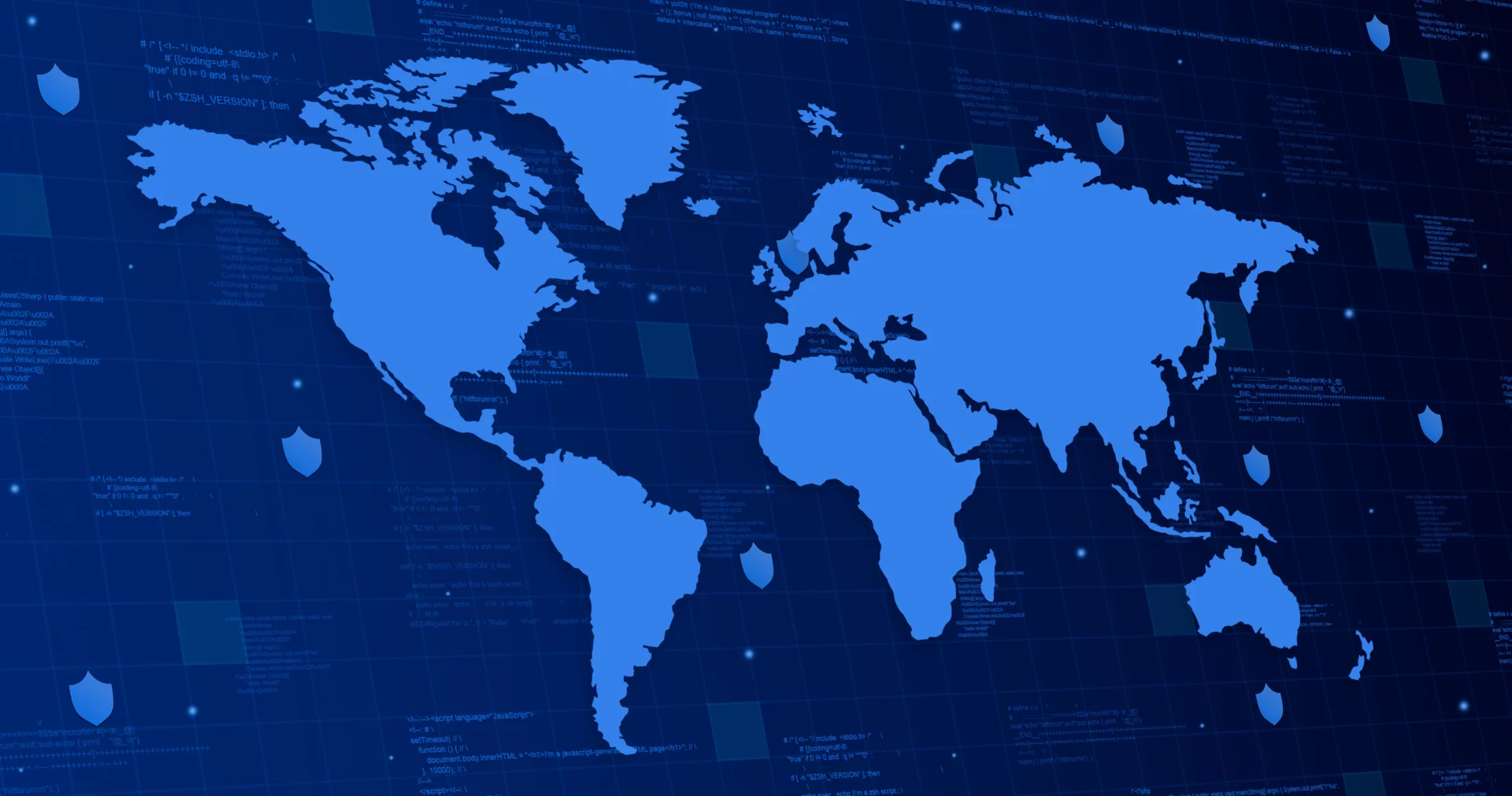 Capria Ventures - world map technological background